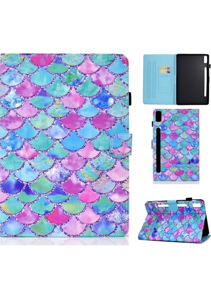 Lenovo Tab M9 Için Renkli Çizim Pu Tablet Kılıfı (Yurt Dışından)