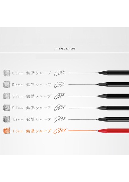 Mechanical Pencil Enpitsu Sharp 1.3mm Red