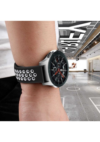 Gear S3 (22MM) Krd-02 Uyumlu Kordon App Siyah-Gri