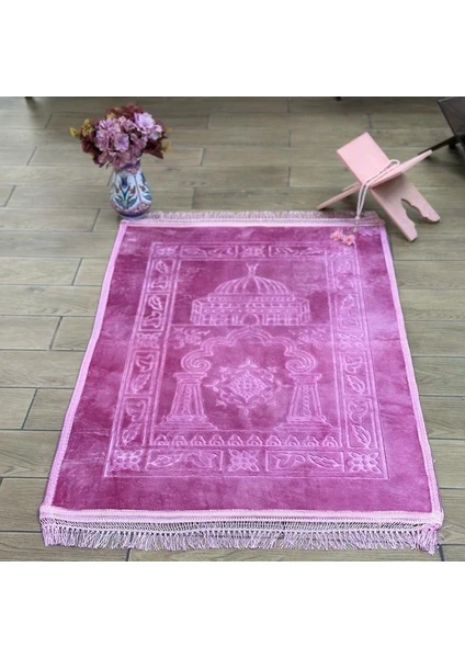 Soft Yumuşak Kadife Peluş Seccade Koyu Kahve 70 x 110 cm - 750 gr