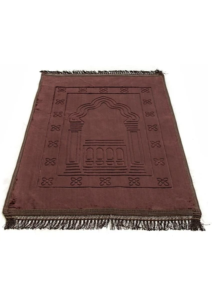 Soft Yumuşak Kadife Peluş Seccade Koyu Kahve 70 x 110 cm - 750 gr