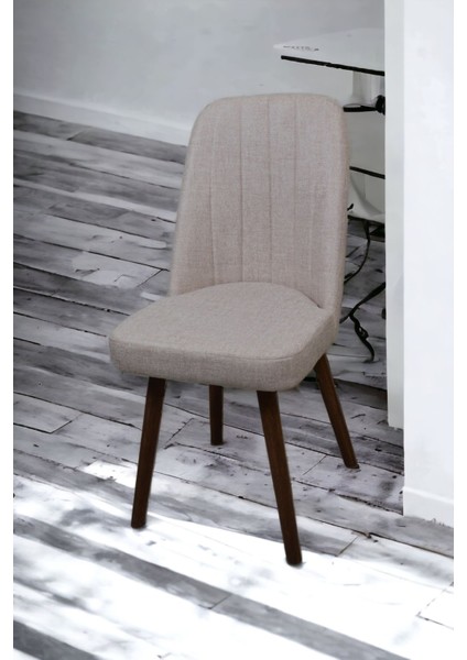 KARBA 1 Adet Krem Ahşap Pinoteks Ayaklı Sağlam Üst Kalite Mutfak Sandalyesi, Yemek Sandalyesi, Salon Sandalyesi