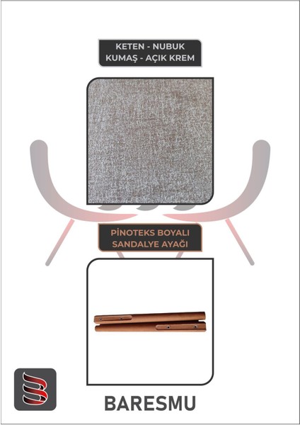 KARBA 1 Adet Krem Ahşap Pinoteks Ayaklı Sağlam Üst Kalite Mutfak Sandalyesi, Yemek Sandalyesi, Salon Sandalyesi modelleri