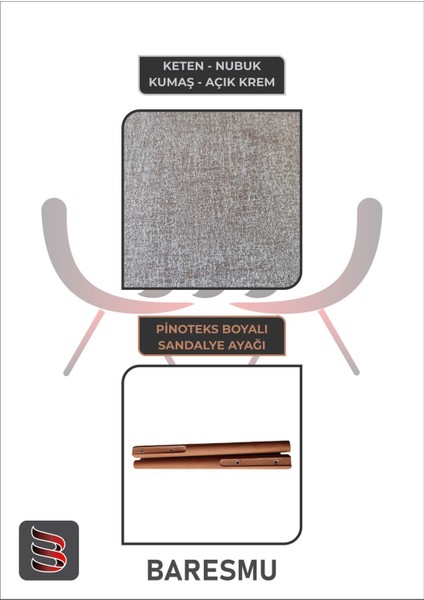 KARBA 6 Adet Açık Krem Ahşap Pinoteks Ayaklı Sağlam Üst Kalite Mutfak Sandalyesi, Yemek Sandalyesi, Salon Sandalyesi modelleri