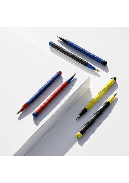 x Bauhaus Edition Drehgriffel Yellow / Black Ballpoint Pen Tükenmez Kalem 366204