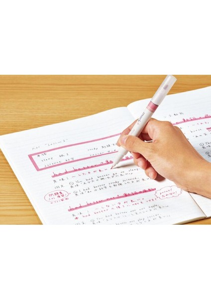 Mark+ Çift Taraflı ( Fosforlu ve Fineliner) Kalem Pink