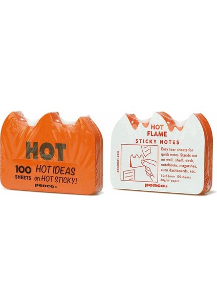 Hot Flame Sticky Note Post It Turuncu