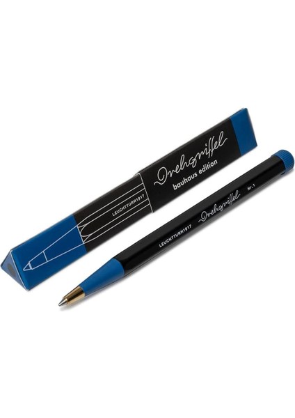 x Bauhaus Edition Drehgriffel Black / Blue Ballpoint Pen Tükenmez Kalem 366202