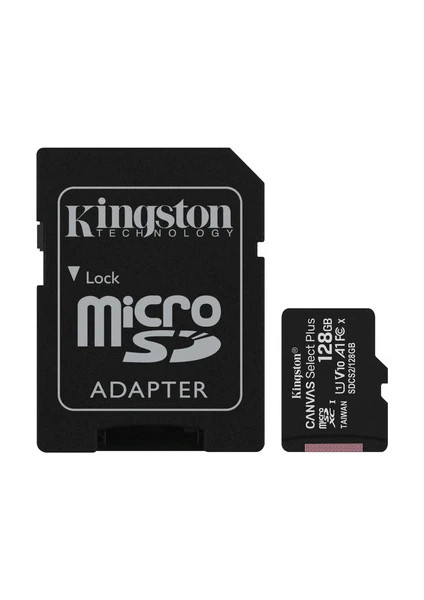 Kıngston SDCS2/128GB CL10 100MB/S Microsd (Sd Adaptörlü)