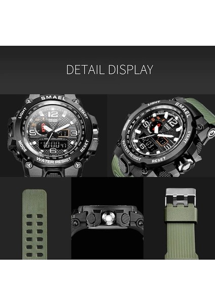 Smael S1545 Analog ve Dijital Kol Saati Siyah - Gri (Yurt Dışından) fırsatları
