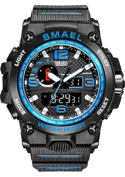 Smael S1545 Analog ve Dijital Kol Saati Siyah - Mavi (Yurt Dışından)