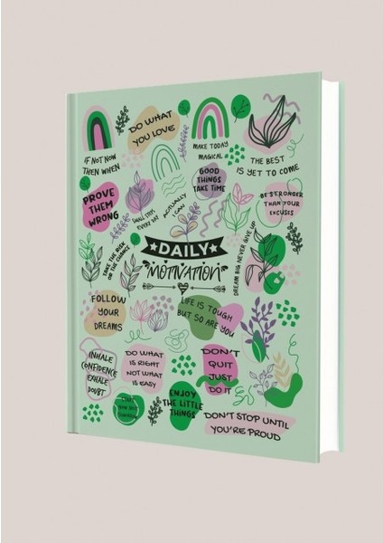 Daily Motivation Çizgili 96 Yaprak Sert Kapak Defter