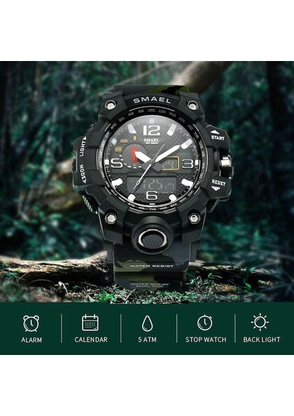 Smael S1545 Analog ve Dijital Kol Saati Asker Yeşili (Yurt Dışından) modelleri