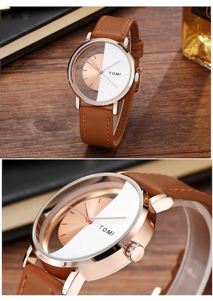 Tomi T080 Kol Saati Altın Rengi Kasa ve Kahverengi Kayış (Yurt Dışından) fiyatları