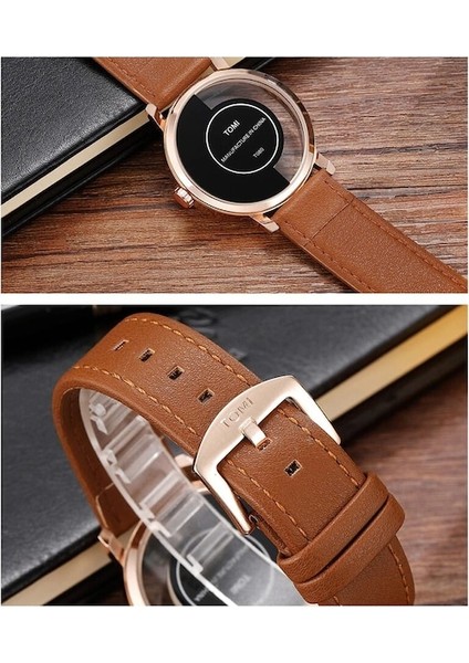 Tomi T080 Kol Saati Altın Rengi Kasa ve Kahverengi Kayış (Yurt Dışından) modelleri