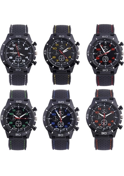 Yuvarlak Çerçeveli Silikon Erkek Saati Green (Yurt Dışından) fırsatları