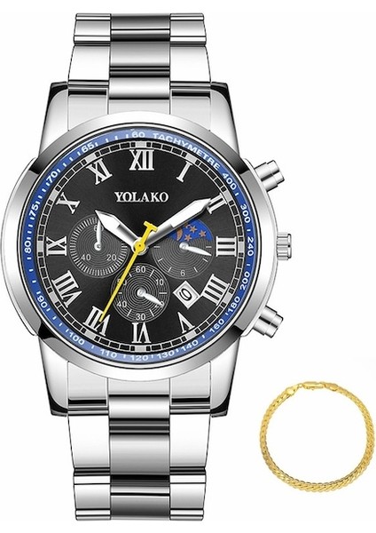 Fashionwoca WN113 Gümüş Erkek Çelik Kordon Saati (Yurt Dışından)