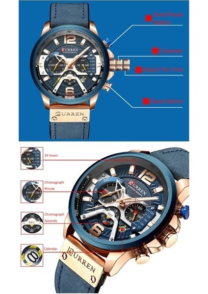 Curren 8329 Erkek Saati Siyah (Yurt Dışından) fırsatları