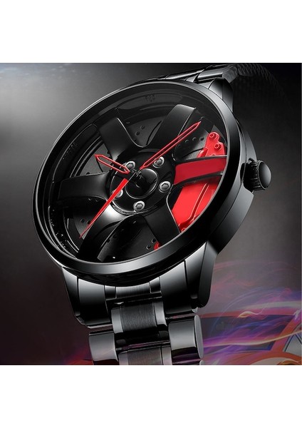 Erkek Waterproof Spor Tekerlek Tam Kuvars Kol Saati Red (Yurt Dışından) modelleri