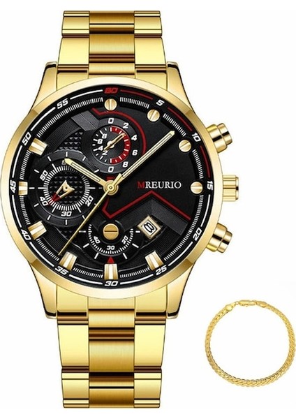 Fashionwoca WN039 Altın Erkek Saati (Yurt Dışından)