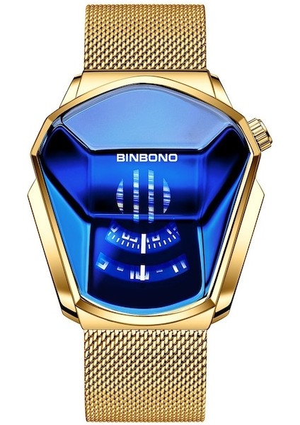 Fashionwoca WN155 Altın Erkek Su Geçirmez Saat (Yurt Dışından)