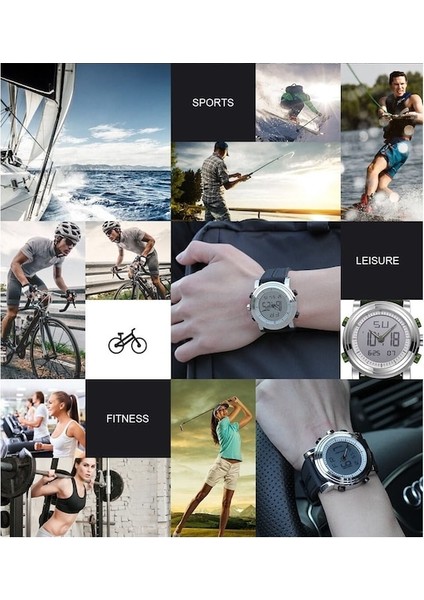 Sinobi 9368 Dijital ve Analog Saat Siyah Kayış Gümüş Kasa (Yurt Dışından) fırsatları