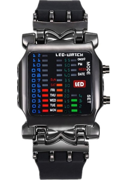 Enos PX778 LED Suyun Aydınlık Ikili Elektronik Saat-Siyah (Yurt Dışından)