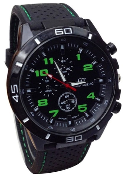 Erkek Kol Saati Askeri Stil Silikon Spor Yeşil (Yurt Dışından) fiyatları