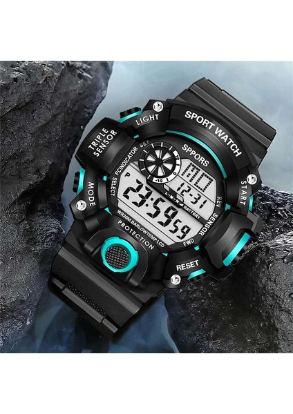 Sppors Suya Dayanıklı Dijital Saat Siyah - Mavi (Yurt Dışından) fiyatları