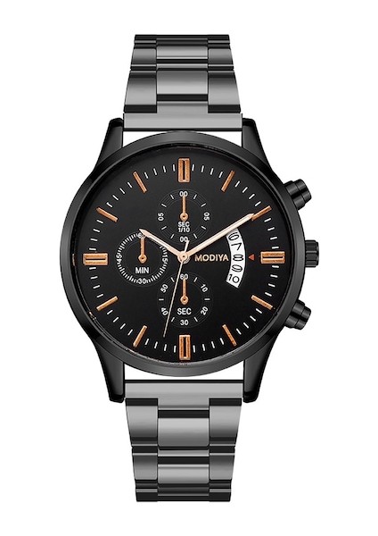 Modiya Metal Kordon Erkek Kol Saati Kahverengi (Yurt Dışından)