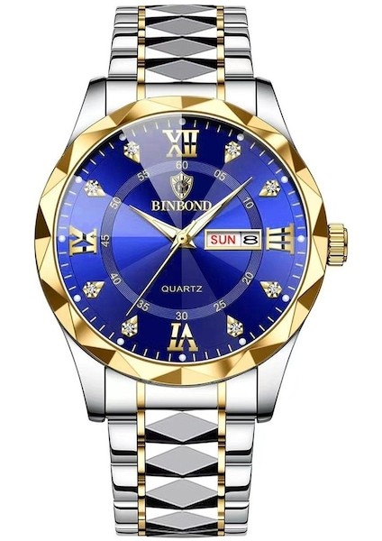 Fashionwoca WN146 Gümüş Erkek Su Geçirmez Işıklı Takvim Saati (Yurt Dışından)