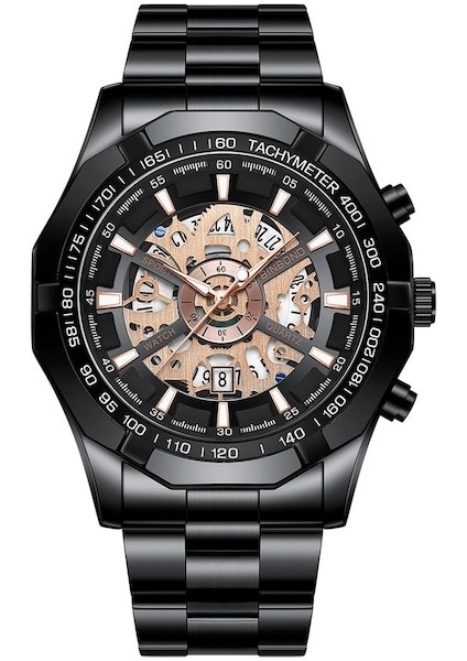 Fashionwoca WN176 Siyah Erkek Su Geçirmez Saat (Yurt Dışından)