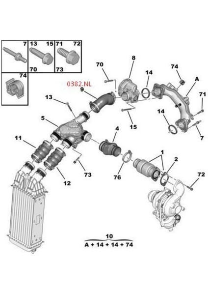 Hava Hortum Ara Manşon 207 208 301 308 508 Partner Tepee Berlingo C3 C4 C5 C-Elysee (0382.NL-Y32168-S52134)