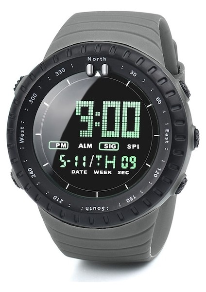 Cbtx LED Dijital Erkek Kol Saati Gri (Yurt Dışından)