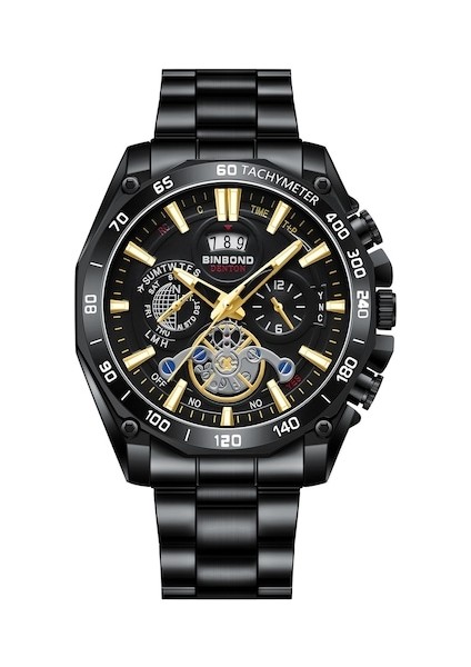 Fashionwoca WN187 Siyah Erkek Işıklı Su Geçirmez Saat (Yurt Dışından)