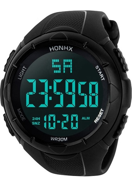 Honhx Analog Dijital Askeri Lüks Siyah Spor Erkek Saati (Yurt Dışından) fırsatları