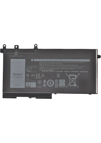 Dell ile Uyumlu Latitude E5480 Batarya Pil - 3 Cell