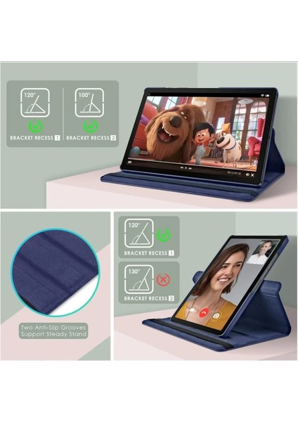 Samsung Galaxy Tab A9 8.7 Inç Tablet Uyumlu 360 Derece Dönebilen Kapaklı Kılıf Koruyucu Zırh Kapak fiyatları