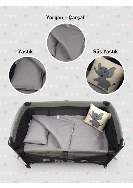 Park Yatak Oyun Parkı Bebek Uyku Seti modelleri