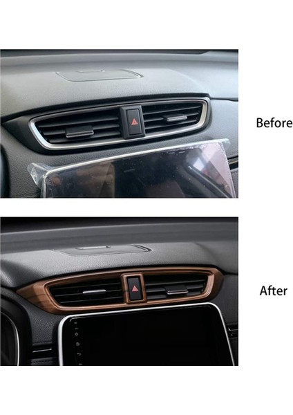 Çıkış Etiketi, 2x Araba Merkezi Klima Rüzgar Çıkış Pani Pano Çıkartmaları 2017-2020 Için Şeftali Ahşap Tahıl Kalıplama, Şeftali Ahşap Tahıl (Yurt Dışından)