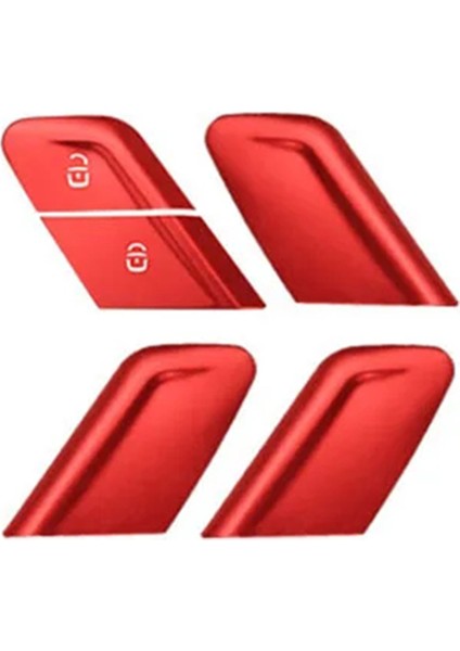 Araba Iç Kapı Düğmesi Trim Etiket, Araba Iç Kapı Kilidi Düğmesi Anahtarı Trim Etiket Ce Glc Sınıfı W206 C200 C260 C300 W214 X254 22-24 B, Kırmızı (Yurt Dışından)