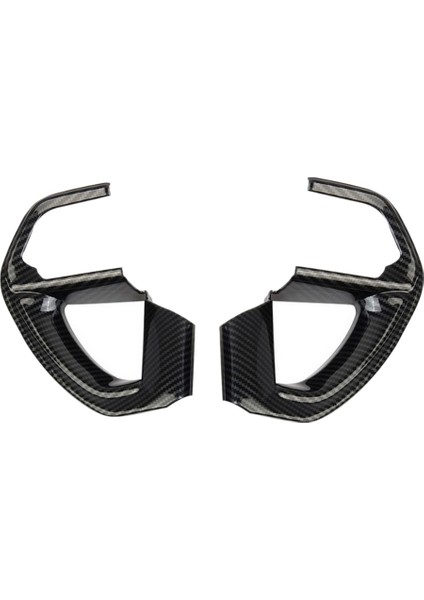 Dekoratif Çıkartmalar, - 2022 Araba Karbon Fiber Abs Direksiyon Düğmesi Pani Çerçeve Dekorasyon Kapak Trim Çıkartmalar, Karbon Fiber Doku (Yurt Dışından)
