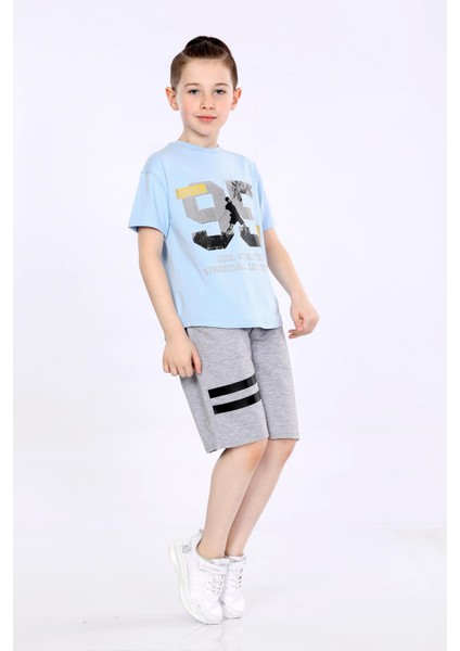 Erkek Çocuk T-Shirt ve Şort 2 Li Takım VF24KMR5100506