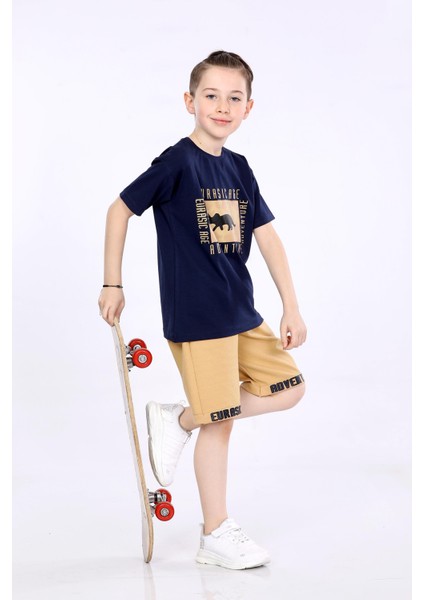 Erkek Çocuk T-Shirt ve Şort 2 Li Takım VF24KMR5100304