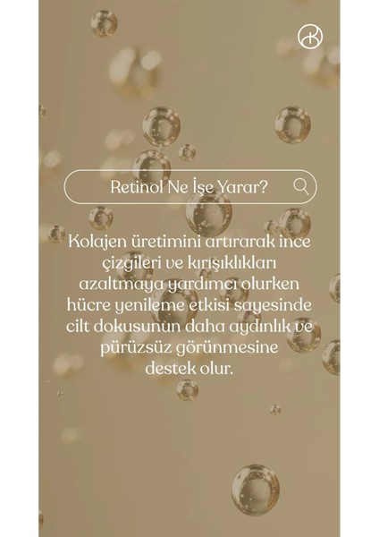 Yaşlanma Karşıtı Besleyici Ve Nemlendirici Retinol Serum 30ml