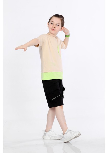 Erkek Çocuk T-Shirt ve Şort 2 Li Takım VF24KMR51012