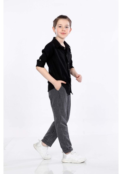 Erkek Çocuk Gömlek ve Pantolon 2 Li Takım VF24KMR5108788 fiyatları