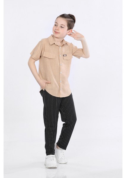 Erkek Çocuk Gömlek ve Pantolon 2 Li Takım VF24KMR5104546
