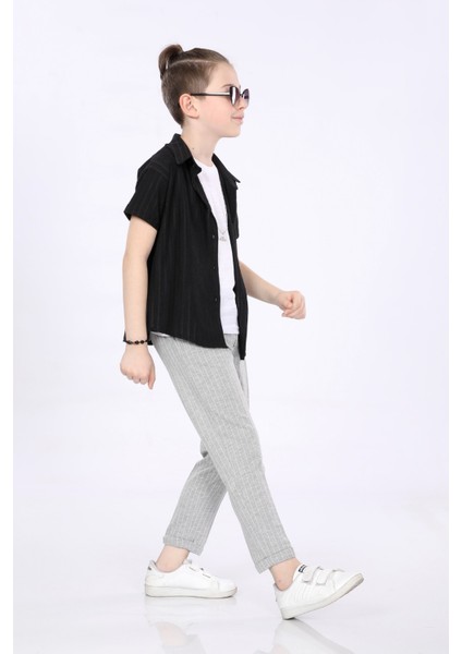 Erkek Çocuk Gömlek-T-Shirt ve Pantolon 3 Lü Takım VF24KMR5101314 fiyatları