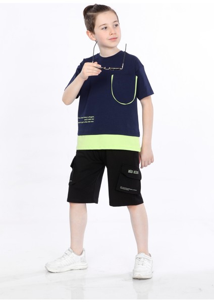 Erkek Çocuk T-Shirt ve Şort 2 Li Takım VF24KMR51012